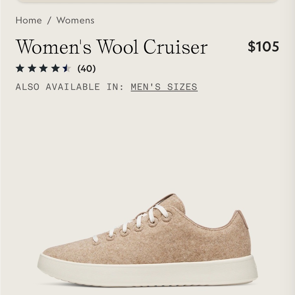 Allbirds Women's Wool Cruiser Beige Sneakers